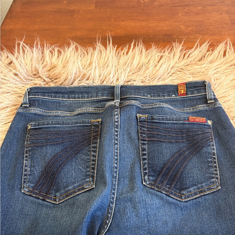 7 For All Mankind Dark Blue Boot Cut Jeans